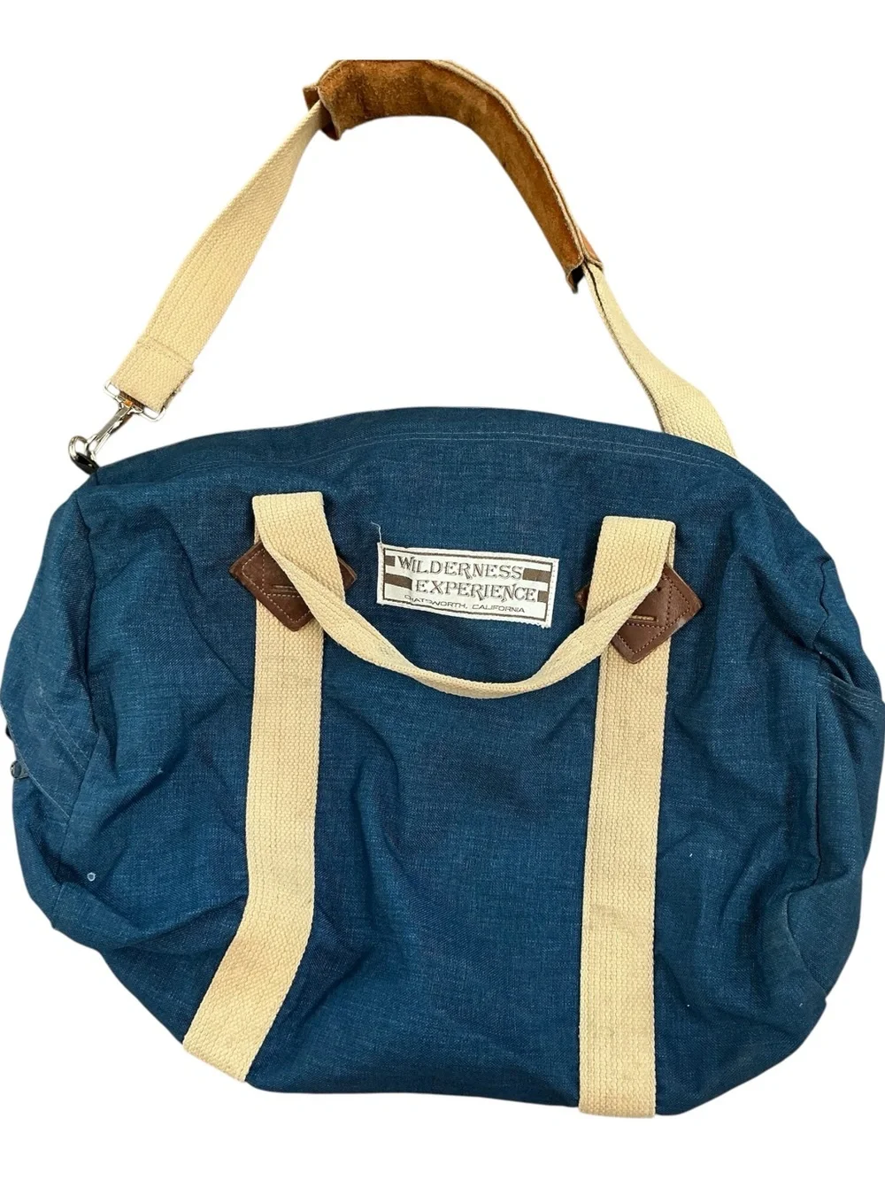 Vintage 70s Wilderness Experience Chatsworth, California Navy canvas bag, USA